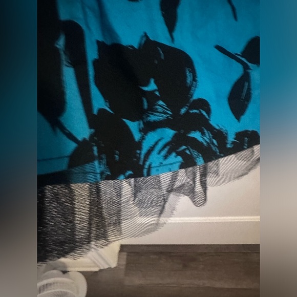 Blue and Black Flowered Dress - Picture 5 of 6